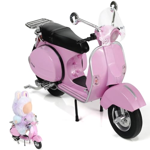 Risopen Compatible for VESPA PX125 Scooter Model 1:10 Moped Figurine Static Mini Scooter Model Roman Holiday Collection Souvenir Figurine Simulation Motorcycle Cake Topper Gift for Adult Boy
