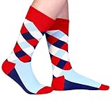 Jeasona Mens Dress Socks Crew Pack Funny Fun Crazy Cool Funky Cotton (Multicolored 12 Pairs, 12)