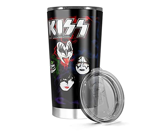 Insulated Tumbler Stainless Steel 20oz 30 Oz Kiss Hot Is Tea An Iced American Coffee Rock Wine Band Cold Water Botter Gifts For Family And Friends