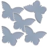 5Pcs Butterfly Shape Epoxy Mold DIY Resin Casting Butterflies Base Coaster Silicone Mold, 6.7" x 4.3"