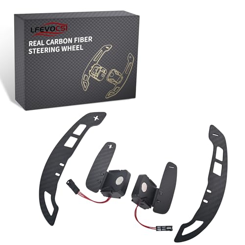LFEVOCSI Magnetic Steering Wheel Paddle Shifter Extensions for Chevrolet Corvette C7 Stingray Coupe/Stingray/R/Camaro/LT1/RS Carbon Fiber Paddle Extension Interior Decoration Accessories