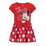 Disney Little Girls' Toddler 2 Pack Minnie Rocks The Dots Dresses, Red, 2T