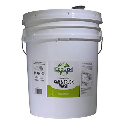 EcoGen Car & Truck Wash; Concentrated Formula, Unscented, Professional Grade Cleaning For Dirt And Road Grime, Safe On Vehicles, Boats, Agricultural Equipment, 5 Gallon Bucket