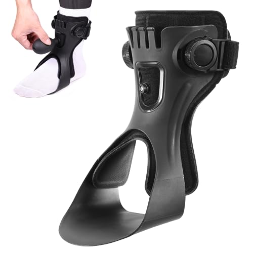 yuecan AFO Foot Drop Brace, Ankle Foot Orthosis for Men Women, Drop Foot Postural Correction Brace with Inflatable Airbag Lining, Can Be Worn with Shoes, for Recovery of Stroke Hemiplegia, [LEFT-XL]