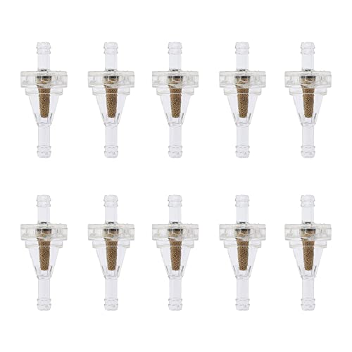 BRAVECOW 10pcs Universal 1/4" Fuel Filters Small Engine Inline Carb Fuel Gas Filters For Dirt Bike ATV UTV Motorcycle Snowmobile