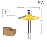 LEATBUY 1/4-Inch Shank Door&Drawer Front Edging Router Bit Set 4 PCS, Woodworking Milling Cutter Tools, Carbide CNC Router Grooving Mill Tool Router Bits Sets (Panel)