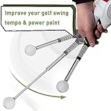 Retractable Golf Swing Training Aid, Golf Grip Trainer & Golf Swing Trainer for Warm-up, Right-Handed Golf Club for Indoor Practice, Golf Accessories - Strength & Tempo Training for Chipping Hitting