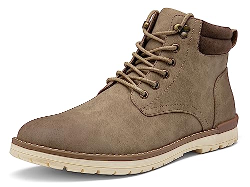 Vostey Men's Hiking Boots waterproof Casual Chukka Boots for Men(BMY670B khaki 8)