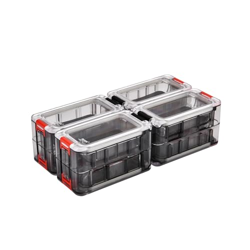 ECOFT Small Tackle Box 8pcs Removable Freely Assemble Fishing Tackle Storage Boxes Strip Seal Luminous Waterproof Fishing Tackle Organizer With Strong Magnetic Function Plastic Storage Organizer Box