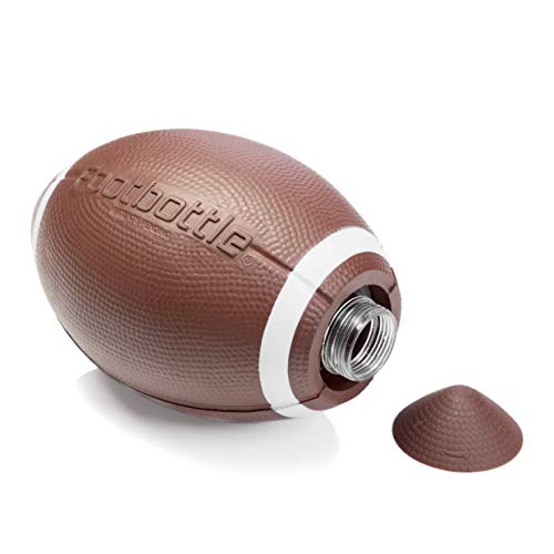 True Football Insulated Water Bottle, Durable Spill Proof Drink Bottles for Sports Games, Tailgating, Party, Travel, Outdoor, 10 oz, Set of 1, Brown