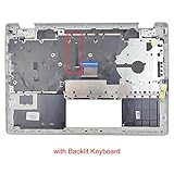 wzqrps Replacement Laptop Upper Case Palmrest Backlit Keyboard Assembly Part for HP Pavilion x360 14-DH 14T-DH 14T-DH200 14-dh0036T L53795-001 4600GG2T0001