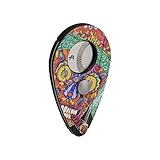 Xikar Xi2 Cigar Cutter Calavera Global NFT Gallery Series Dia de Los Muertos Sugar Skull Art Portrait Double Guillotine Action 440 Stainless Steel Blades Cuts 54 to 60 Ring Gauge Cigars