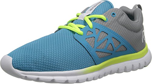 Reebok Sublite Authentic Womens Running Shoe 9.5 Blue-Grey-Yellow