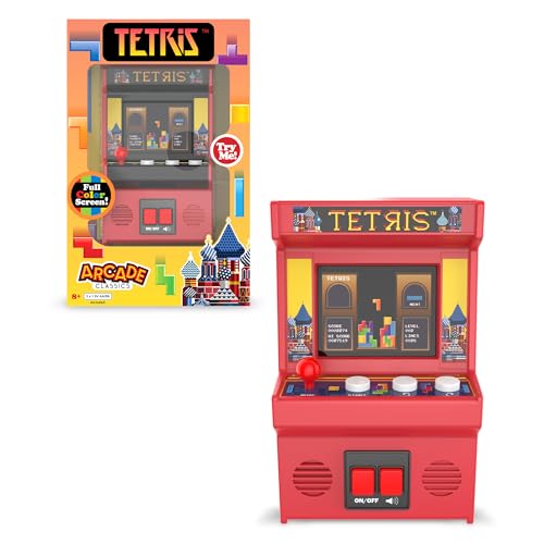 Arcade Classics Tetris - Retro Mini Arcade Game, Full Color Screen, Classic Handheld Electronic Game Console, 90s Toy, Great Gift for Kids 8+