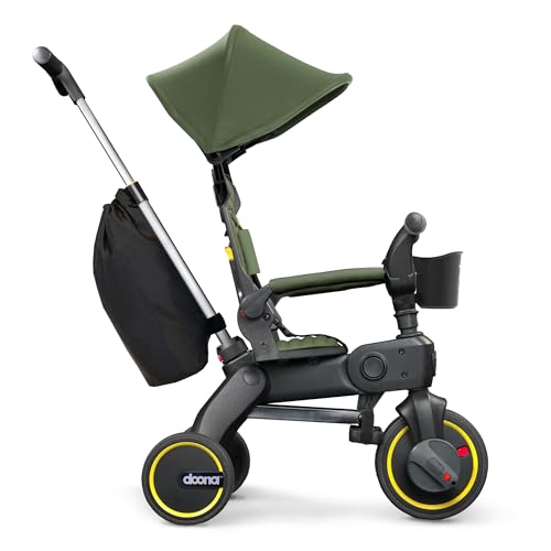 Doona Liki Trike S3, Desert Green - 5-in-1 Compact, Foldable Tricycle - Suitable for Toddlers 10 to 36 Months