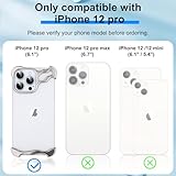 aidvaia Phone Case for iPhone 12 Pro Phone Case, Minimalist Protective Shock Absorption Aerospace Grade Aluminum Shells (Aluminum Polished Silver)