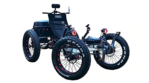 Fat Tire Recumbent Quad | Comfortable and Versatile Off-Road Adventure Bike