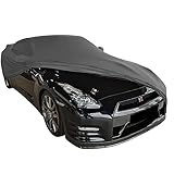 Star Cover Indoor car Cover Compatible with Nissan GT-R R35 Gray with Mirror Pockets Bespoke Tailor Made