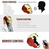 Iron Hero MK 5 1:1 Wearable Helmet - Touch, Voice, Remote Control with LED Eyes, Realistic Sound Effects, Perfect for Cosplay, Display, and Collectible Figures for Man and Teen (Matt Silver)