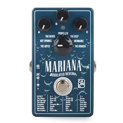 Caline CP-507 Mariana Modulated Digital Reverbs Guitar Effects Pedal (7 Kinds of Reverb) Aluminum Alloy Casing