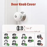 EUDEMON 4 Pack Baby Safety Door Knob Covers Door Knob Locks(not Suit for All Door knobs)