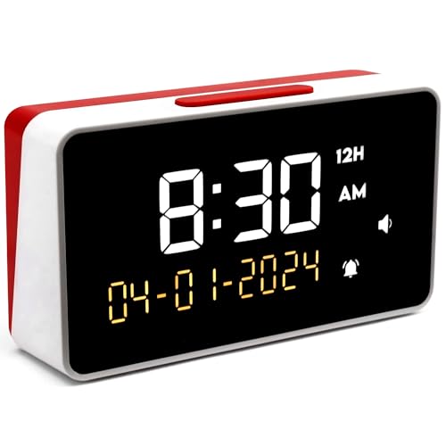 Talking Clock - Extra Loud Time and Date - for Elderly, Dementia, Hearing or Visually Impaired Seniors - Easy to Use Speaking Help - Clear Neutral Male Voice