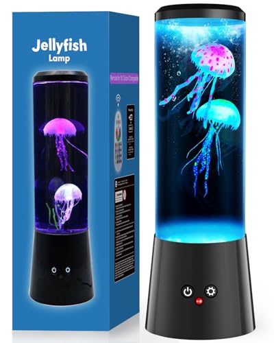 Bodami Jellyfish Lamp,Large LED Jellyfish Table lamp,Remote Dimmable Control Multi-Color Mood Light,Best Holiday Gift of Adult and Kids,for Room Decoration and Set The Mood