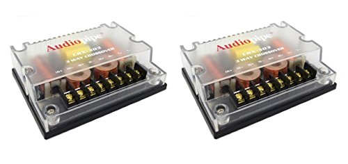 2 Pack 4 Ohm 3 Way Passive Crossover 300 Watts Passive Car Audio Tweeter CRX-303