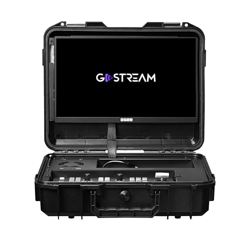 Osee GoStream Deck All in One Pro Live Streaming Multi Camera Video Mixer Switcher Recorder Player Kit 4 HDMI in USB-C I/O with 14 Inch Monitor Built-in DC-to-Type C Cable NDI(Optional) Upgradable