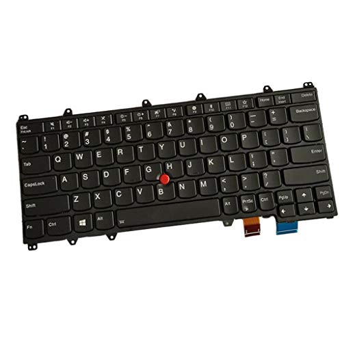 New US Black Backlit English Keyboard Replacement for Lenovo ThinkPad X380 Yoga Laptop Light Backlight
