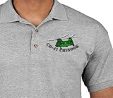 Custom Polo Shirts for Men Ch-47 Chinook Helicopter Name Embroidery Cotton Short Sleeves Golf Tees Black Design Only X Large