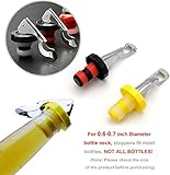 6 Pcs Wine Stoppers, Food-safe Silicone Vacuum Bottle Stoppers, Expanding Manual Beverage Stopper, Reusable Wine Bottle Corks for champagne, beer, whiskey, soda, beverage, water (Red/Yellow/Black)