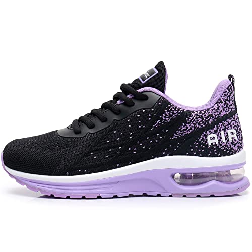 GANNOU Women's Athletic Running Shoes Fashion Sport Gym Jogging Tennis Fitness Sneaker Purple 9 B(M) US