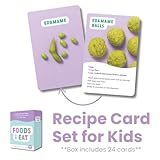 Recipe Card Set for Healthy Kids 1-8 Year Old, Educational and Healthy Cooking Activity for Toddlers, Montessori Design Gift for Boys Girls Age 2-4 3-5