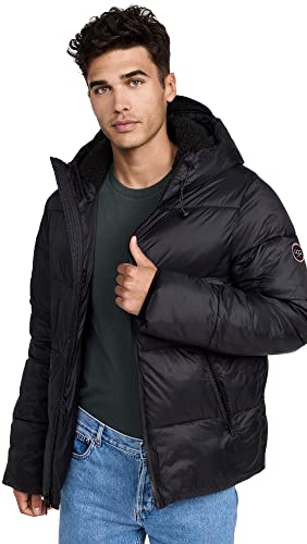UGG Men's Brayden Puffer Jacket Coat, Black, L