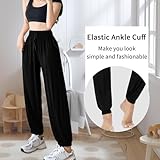 ASIMOON Womens Sweatpants Black Pants Lightweight Casual Joggers Loose Harem Yoga Pants with Pockets