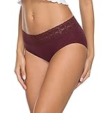 Wealurre Cotton Panties for Women Bikini Underwear Hipster Underpants Lace Briefs Pack(DarkSeries,M)