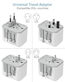 TESSAN Universal Travel Adapter, International Power Adapter 5.6A 3 USB C 2 USB A Ports, Travel Worldwide Plug Adaptor, Outlet Converter Wall Charger for Europe UK EU AUS (Type C/G/A/I)