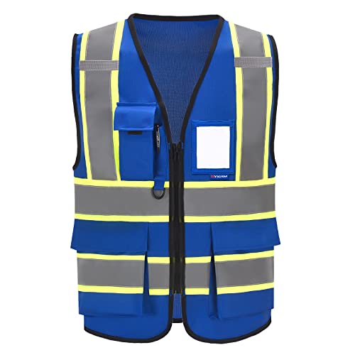 AYKRM 11 colors available blue construction vest