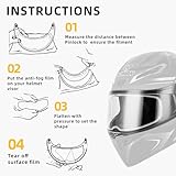 Soman Universal Motorcycle Helmet Anti Fog Film, Adhesive Anti Fog for Motorcycle Helmet Visor Shield Compatible with RF1200 X14 XD-4 MX-9 XG 100 K6 I90 Strada II (Transparent)