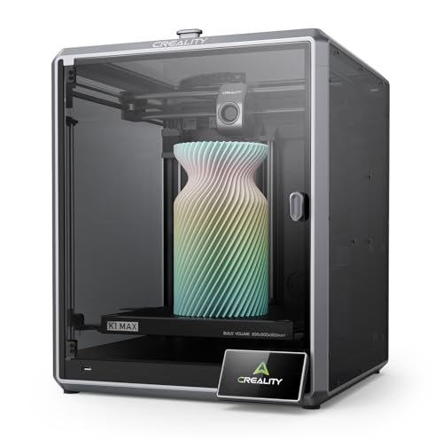 Creality K1 Max Upgraded 3D Printer, Large Size 3D Printers with 600mm/s Max High-Speed, Fully Auto Leveling, Dual-Gear Direct Extruder and Out-of-The-Box, Larger Printing Size 11.81x11.81x11.81in