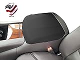 Car Console Covers Plus Made in USA Designed to fit Cadillac Escalade 2015-2025 Neoprene Auto Armrest Center Console Cover Protector Black