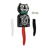 Kit Cat Klock The Original 90th Anniversary Limited Edition with Collectors Box, Black Kit Cat Wall Clock with White Bow Tie, Pendulum Tail and Moving Eyes, Ideal as a Vintage Home Decoration