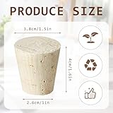 Ziliny Glass Carboy Corks Carboy Stopper for Most 5 Gallon Glass Bottles and a Small Number of 3.5.6 Gallon Bottles Tapered Fermentation Carboy Cap Cork Stoppers 1.57x1.5x1 Inch（6 Pcs）