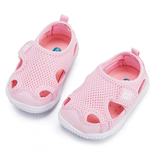 Baby Walking Shoes Boy Girl First Walker Sneakers Non-Slip 6 9 12 18 24 Months Pink Size 12-18 Months Infant