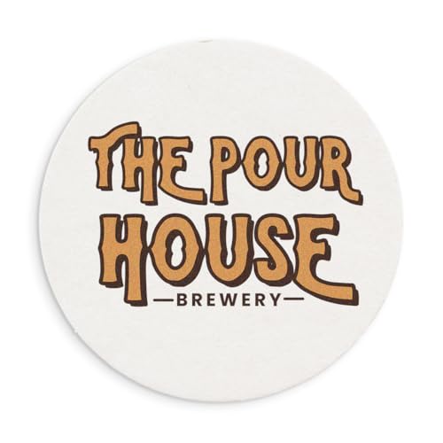 4" Round Custom Drink Coasters - Medium Weight Coasters for Bars, Events, and Parties - Absorbent, Eco-Friendly, and Stylish - 50 Pack