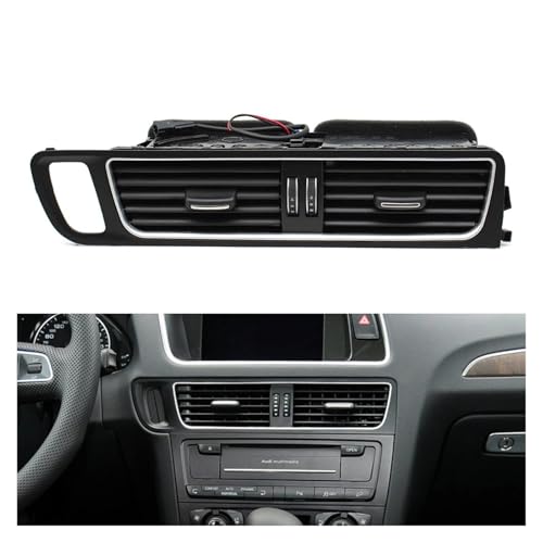 LHD Front Center Console Air Conditioning Ventilation Ac Vent Grille Air Outlet Frame Compatible for Audi Q5 2009-2018(LHD-Central)