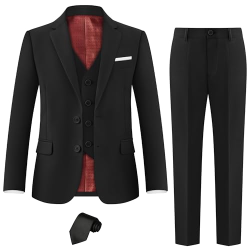 AmazingSea Boys Suit Black Slim Fit Formal Boys Suits Set Kids Suit Toddlers Youth Teen Boys Tuxedos Suit Size 16