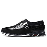 COSIDRAM Men Casual Shoes Sneakers Loafers Walking Shoes Lightweight Driving Business Office Slip on Black 8.5