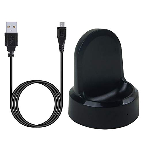 Kissmart for Gear S2 Charger, Replacement Charging Dock Cradle for Samsung Gear S2 Classic Smart Watch (Black)